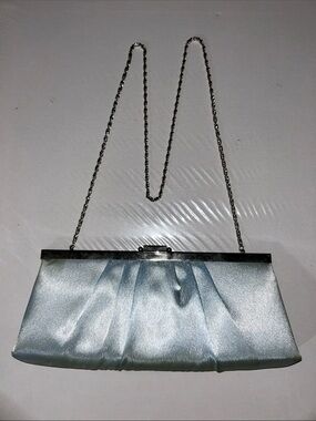 Vintage Jessica McClintock Elegant Pleated Satin Convertible Clutch